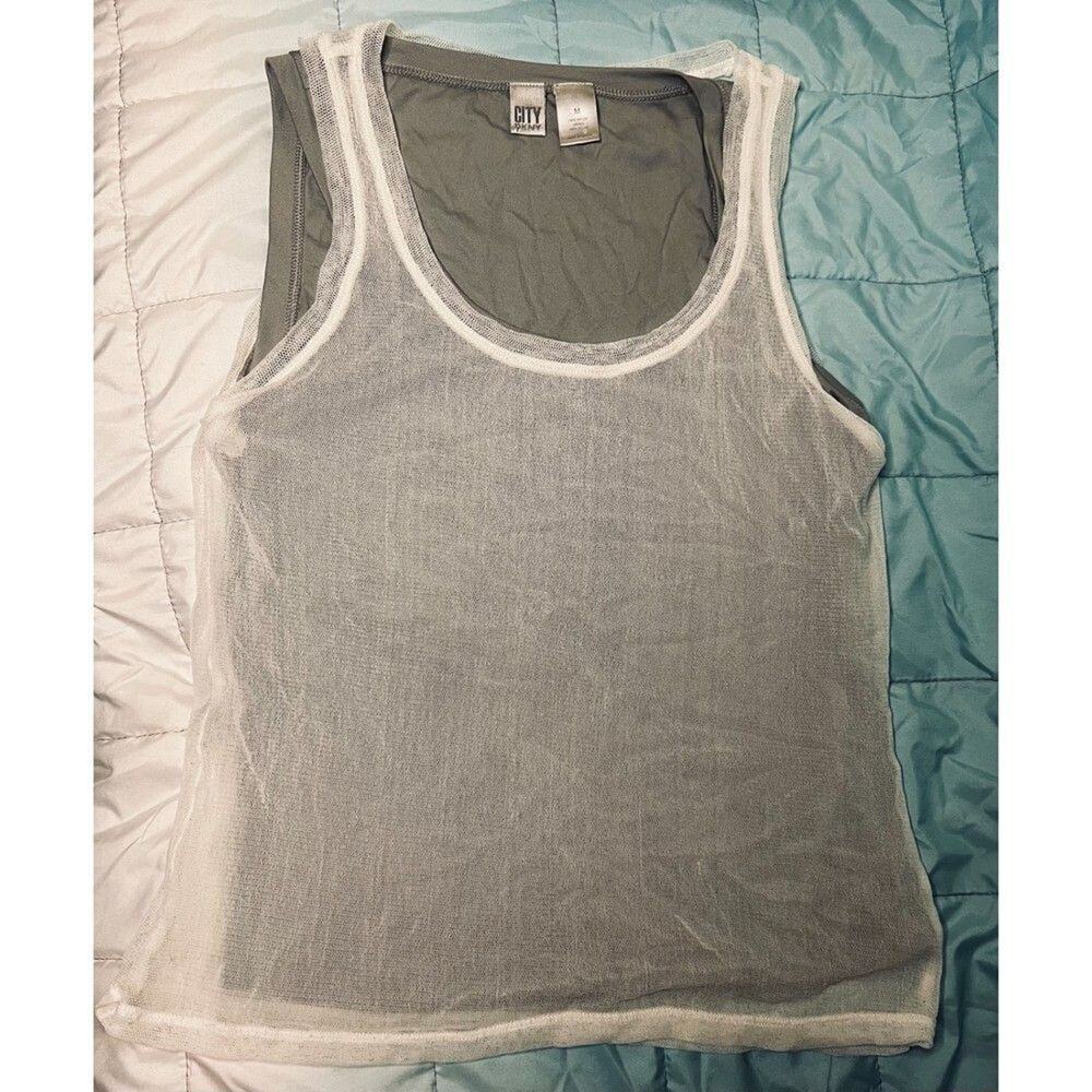 City DKNY Mesh Tank Top Size Medium